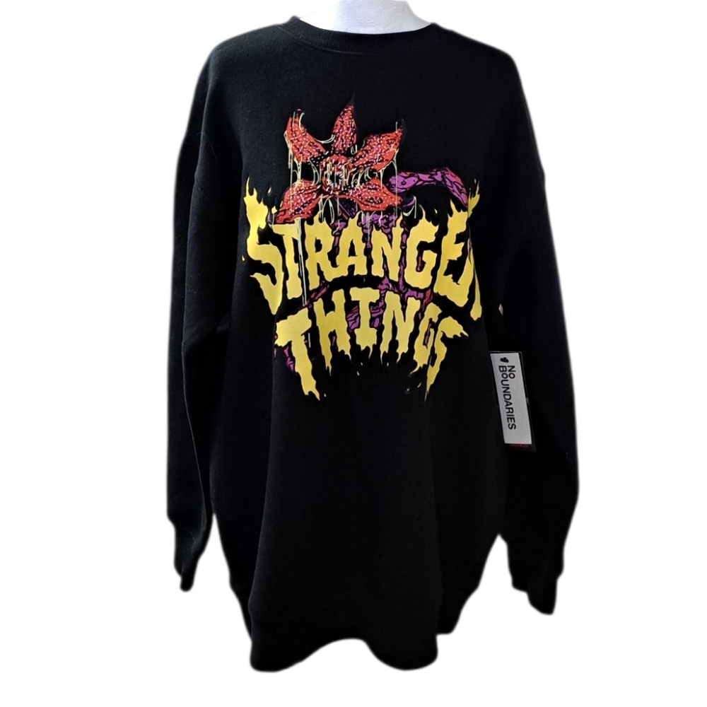 XS Stranger Things Black Sweater COZY STRANGER THINGS SWEATER WOMENS XS